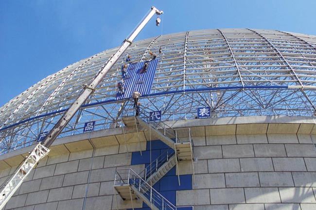 普兰店发电厂球形网架